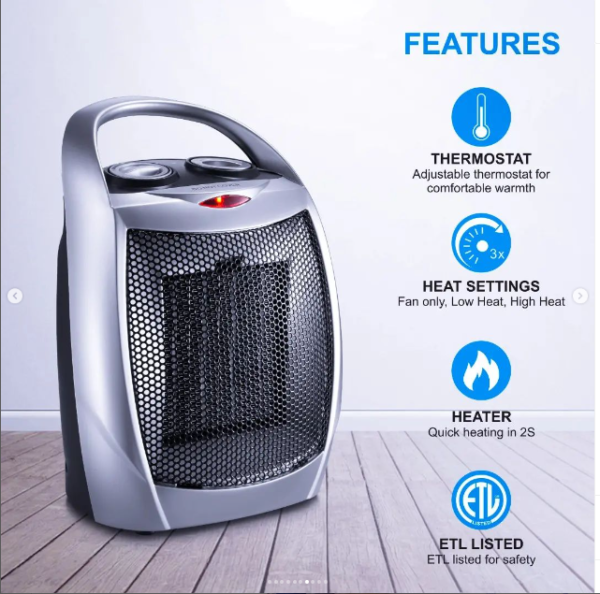 Portable Ceramic Space Heater - Image 10