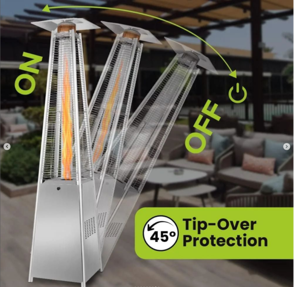 Pyramid Glass Tube Patio Heater - Image 5
