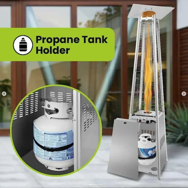 Pyramid Glass Tube Patio Heater - Image 2