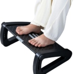 Ergonomic Foot Rest for Under Desk - 6 Heights Adjustable with Massage Roller